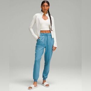lululemon stretch high rise jogger utility blue 4 small